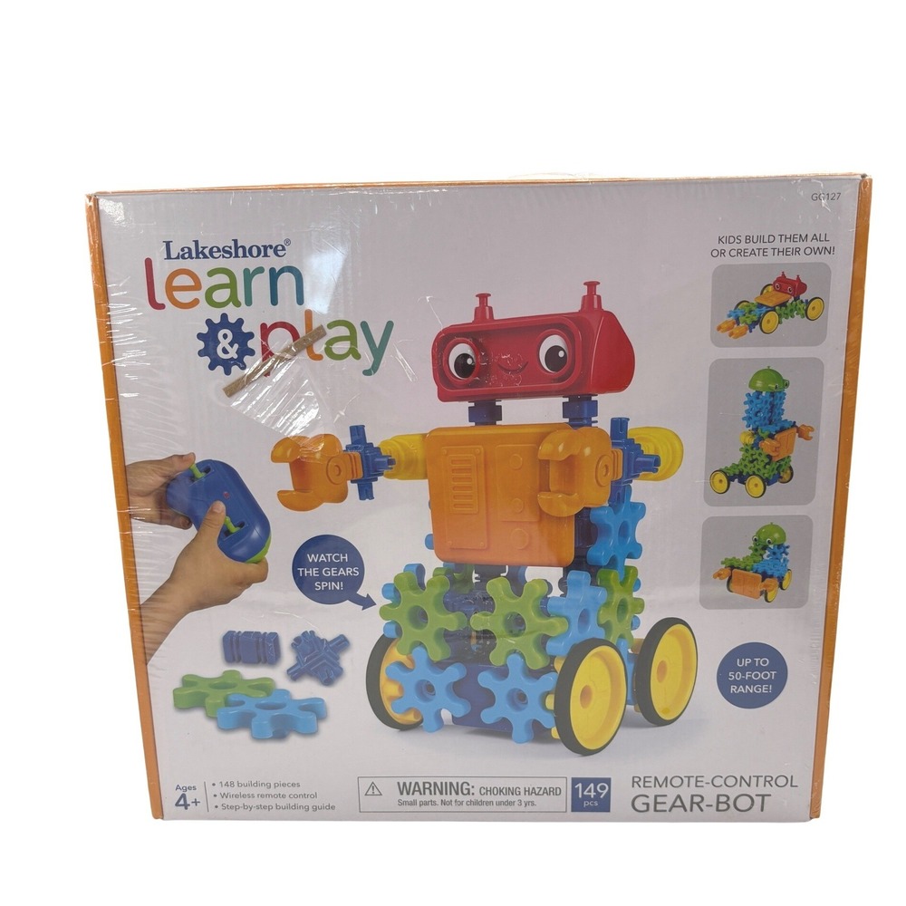 Lakeshore Learning Remote-Control Gear-Bot STEM Building Kit 149pc NIB GG127
